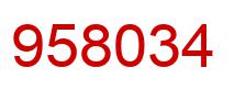 Number 958034 red image