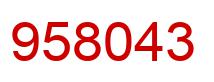 Number 958043 red image