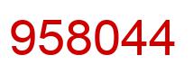 Number 958044 red image
