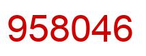Number 958046 red image