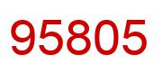 Number 95805 red image