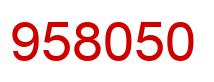 Number 958050 red image