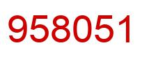 Number 958051 red image
