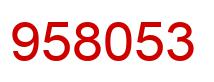 Number 958053 red image