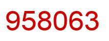 Number 958063 red image