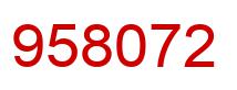 Number 958072 red image