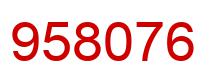 Number 958076 red image