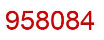 Number 958084 red image