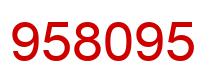 Number 958095 red image