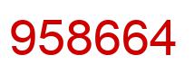 Number 958664 red image