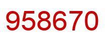 Number 958670 red image