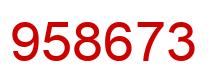 Número 958673 imagen rojo