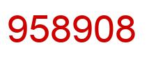 Number 958908 red image