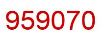 Number 959070 red image