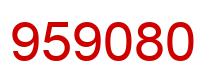Number 959080 red image