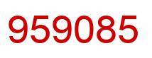 Number 959085 red image