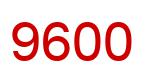 Number 9600 red image
