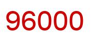 Number 96000 red image
