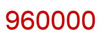 Number 960000 red image