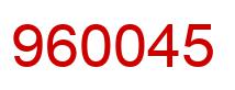 Number 960045 red image