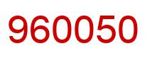 Number 960050 red image