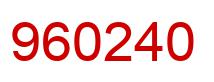 Number 960240 red image