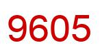 Number 9605 red image
