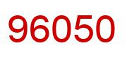 Number 96050 red image