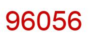 Number 96056 red image