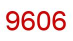 Number 9606 red image
