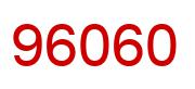 Number 96060 red image