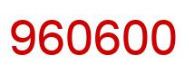 Number 960600 red image