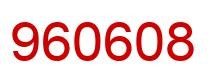 Number 960608 red image