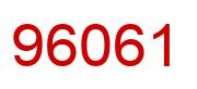 Number 96061 red image