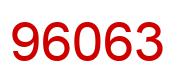Number 96063 red image