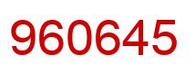 Number 960645 red image
