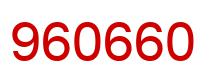 Number 960660 red image