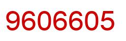 Number 9606605 red image