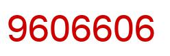 Number 9606606 red image