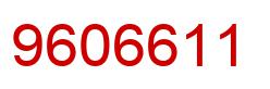 Number 9606611 red image