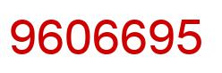 Number 9606695 red image