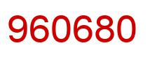 Number 960680 red image