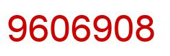 Number 9606908 red image