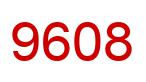 Number 9608 red image