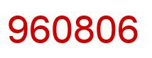 Number 960806 red image