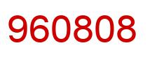 Number 960808 red image