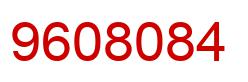 Number 9608084 red image