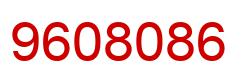 Number 9608086 red image