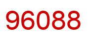 Number 96088 red image