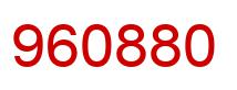 Number 960880 red image
